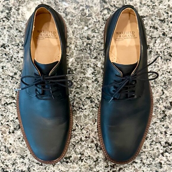 LIKE NEW Warfield & Grand Reed Leather Plain Toe Oxford Lace-Up Men Size 9.5 - Picture 10 of 14